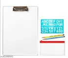 Cobmo of Exam Pad, Pencil Kit, 2 Pcs Pencil & Stencil (Multicolor, Set of 4)