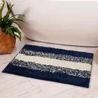 Alaqsa Microfibre Mat Blue Stripe 37x57 cm (Pack of 1)