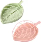 Leaf Shape Soap Holder With Water Draining Tray 