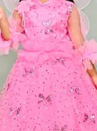 Cotton Blend Solid Frock for Girls 