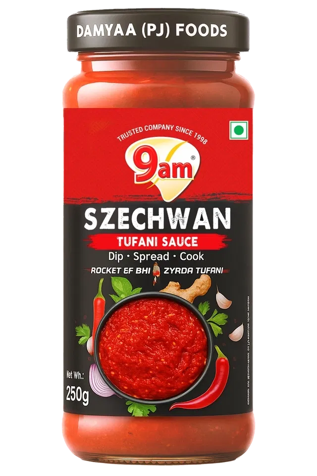 9 Am शेज़वान स्पाइसी & तूफानी सॉस 250 g