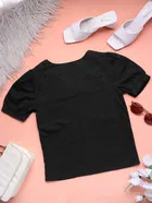 Cotton Blend Solid Top for Women 