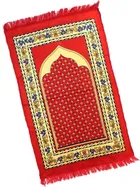 Qaleen Velvet Multipurpose Rug Mat for Jannamaz, Prayer & Meditation 