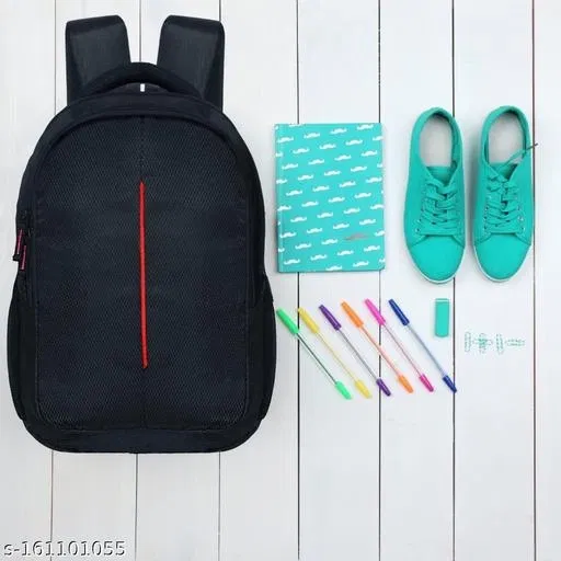 Nylon Backpack for Men & Women, Black