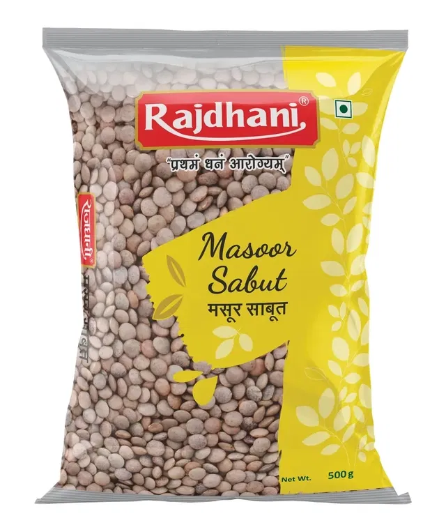 राजधानी मसूर साबुत 500Gm