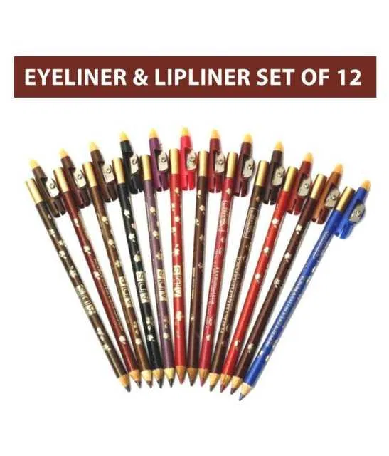 Lenon Makeup Accessory Artist Perfect Pencil Liplinr+ Pencil Eyeliner (Multicolor) (12 g) (D131)