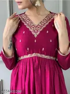 Embroidered Flared Kurta Set for Women 