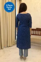 Rayon Printed Women's Kurta with Pant Set 