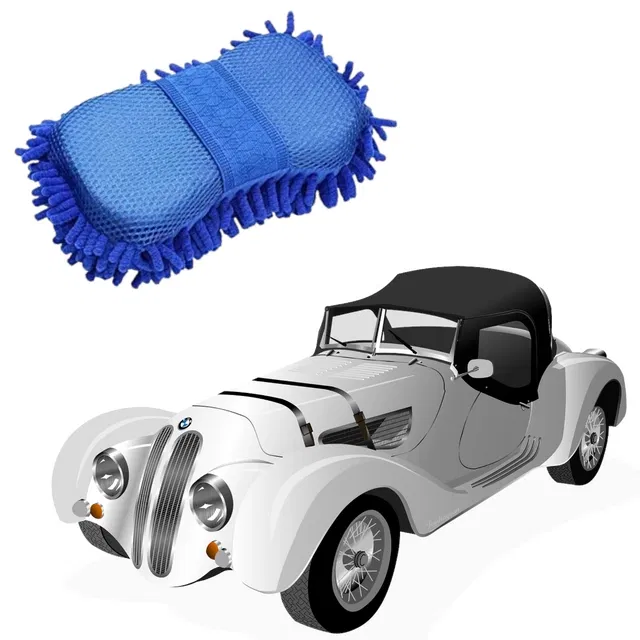 Microfiber Premium High Quality Car Cleaning Sponge (Multicolor)