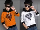 Cotton Blend Round Neck Hoodies for Boys 