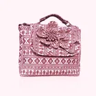 Canvas Printed Sling Bag for Women (Pink)