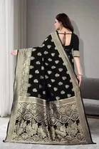 Jacquard Foil Printed Saree for Women 