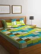 Polycotton Double Bedsheet with 2 Pillow Cover 