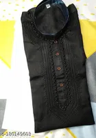 Cotton Embroidered Kurta with Pyjama for Men 