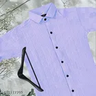 Solid Cotton Blend Spread Collar Long Sleeves Shirt for Boys 