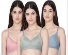 Cotton Blend Solid Padded Bra for Women 