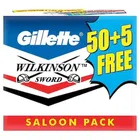 Gillette Wilkinson Sword Saloon Blades - (Pack of 50 + 5 Free)