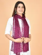 Net Self-Design Dupatta for Women 