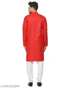Solid Mandarin Neck Kurta for Men 