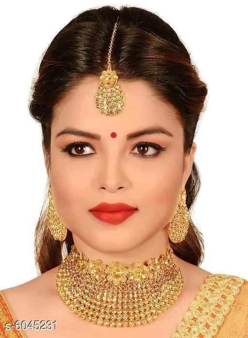 Party Wear Jewellery Set for Women (Green, Free Size)