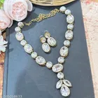 Kundan Jewellery  Set for Women, White