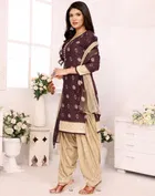 Crepe Floral Punjabi Suit for Women 