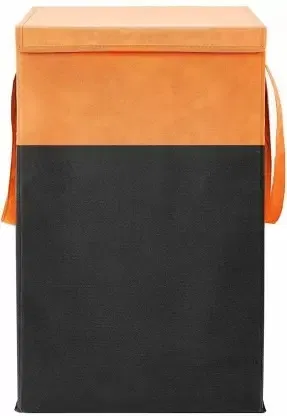 Cloth Laundry Baskets, Orange & Black (75 L)