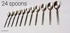 Stainless Steel Spoons (Silver, Pack of 24)