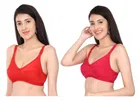 Cotton Blend Solid Non Padded Bras for Women 