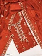 Embroidered Punjabi/All Over Suits Semi-Stitched Suits 