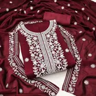 Vichitra Silk Unstitched Dress Material for Women 