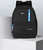 Polyester Laptop Backpack for Men & Women (Black & Sky Blue, 25 L)