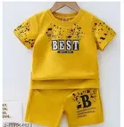 Cotton Blend Printed Clothing Set for Boys 