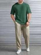 Round Neck Structured T-Shirt for Men 