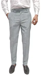 Slim Fit Checked Formal Trouser for Men 