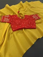 Art Silk Solid Saree for Women 