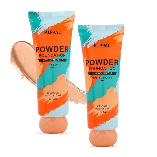 Pippal Orange Tube Powder Fondation (40 ml, Pack of 2)