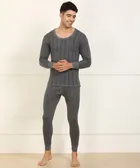 Polycotton Thermal Set for Men (Grey, S)