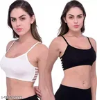 Cotton Bandeau Bra with Bows for Women, Pack of 2 