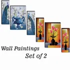 MDF 2 Pcs Designer Wall Painting for Home & Office 