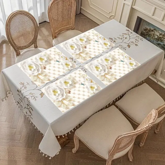 PVC Printed Dining Table Placemats (Multicolor, 30x45 cm) (Pack of 6)