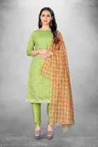 Chanderi Cotton Unstitched Dress Material for Women 