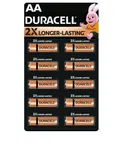 DURACELL Alkaline AA Battery, Pack of 10