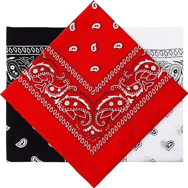 Cotton Blend Handkerchief for Men (Multicolor, Pack of 3)