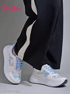 Solid Synthetic Sneakers for Women 