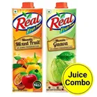 Real Masala Mixed Fruit 1 L + Real Masala Guava 1 L Combo