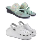 Combo of Sandals & Clogs for Women 