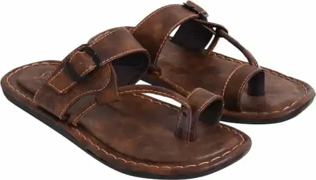Style Height Artificial Leather Airmax Sandal Men's Slipper (Beige, 7) (BM348)