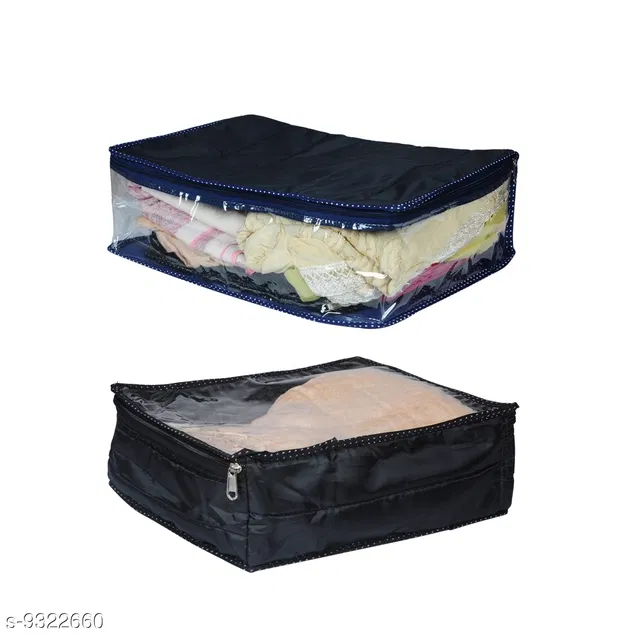 Polyester Zip Closure Saree Covers (Multicolor, Pack of 2)