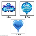 Prince Theme 1st Happy Birthday Decoration Items For Girls, Multicolor, Pack of 112